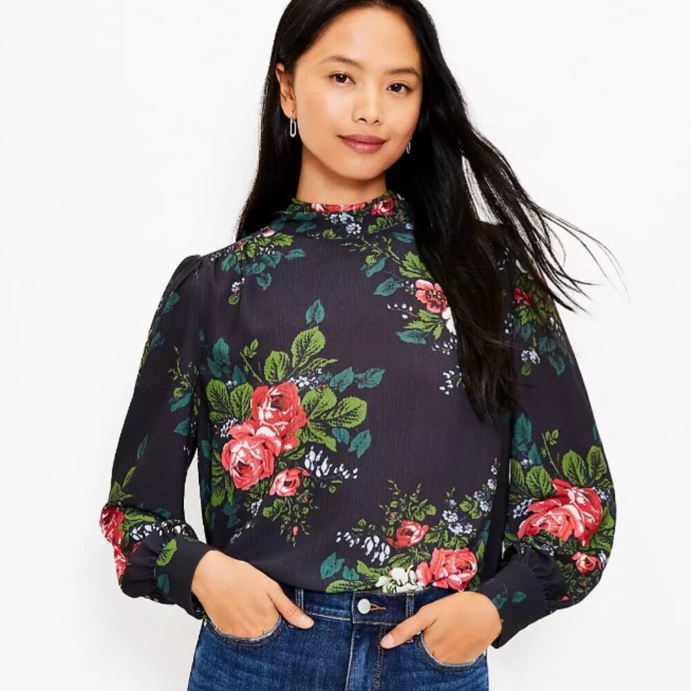 LIKE NEW Loft Floral Blouse